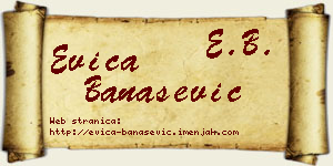 Evica Banašević vizit kartica